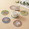 DIY Diamond Art Mandala Coaster Set, 8 Pack with Metal Holder, Cork Base Owl Butterfly Theme, Mosaic Painting Kit for Adults Beginners, Double Layer Craft Supplies